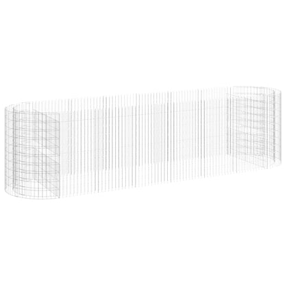 Gabionen-Hochbeet Verzinktes Eisen 400x100x100 cm - Pazzar.ch