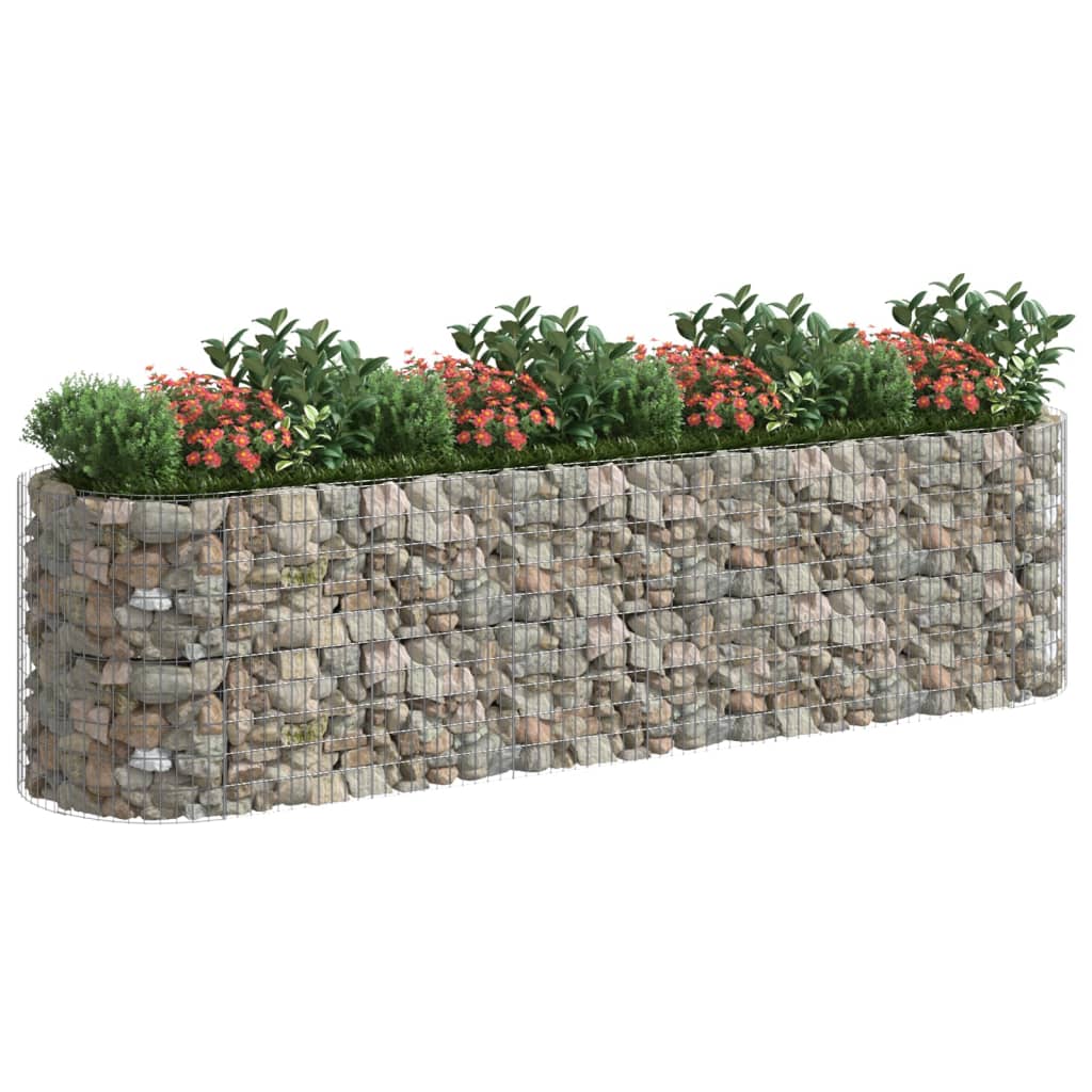 Gabionen-Hochbeet Verzinktes Eisen 400x100x100 cm - Pazzar.ch