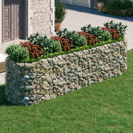 Gabionen-Hochbeet Verzinktes Eisen 400x100x100 cm - Pazzar.ch