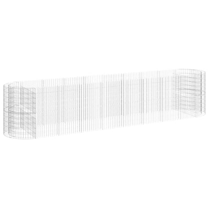 Gabionen-Hochbeet Verzinktes Eisen 500x100x100 cm - Pazzar.ch
