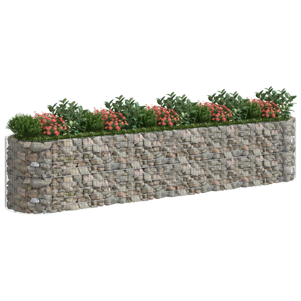 Gabionen-Hochbeet Verzinktes Eisen 500x100x100 cm - Pazzar.ch