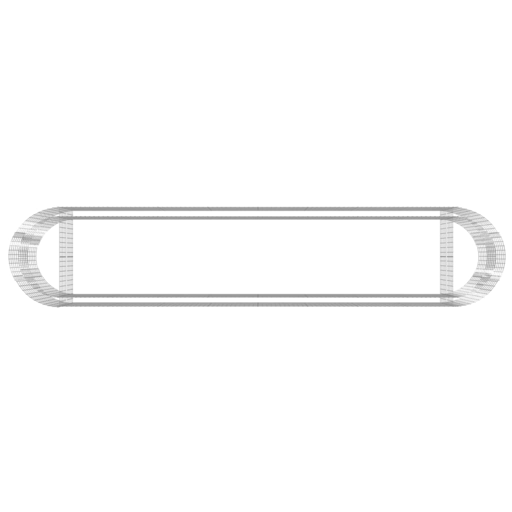 Gabionen-Hochbeet Verzinktes Eisen 500x100x100 cm - Pazzar.ch