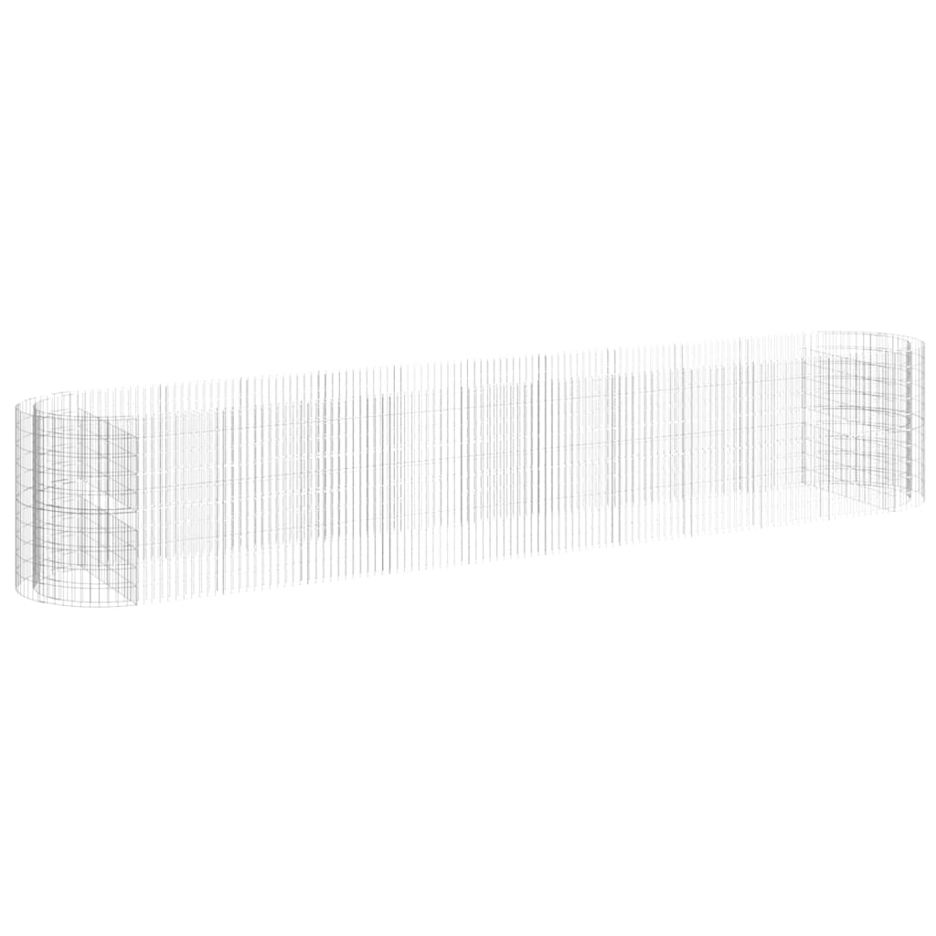 Gabionen-Hochbeet Verzinktes Eisen 600x100x100 cm - Pazzar.ch