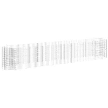 Gabionen-Hochbeet Verzinktes Eisen 600x100x100 cm - Pazzar.ch
