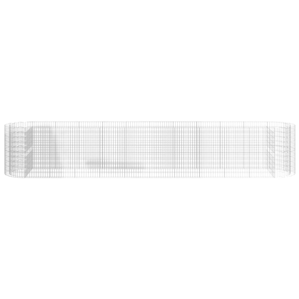 Gabionen-Hochbeet Verzinktes Eisen 600x100x100 cm - Pazzar.ch