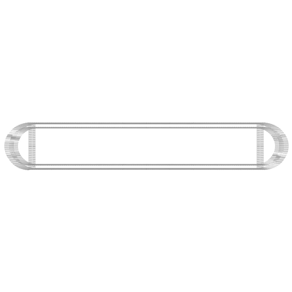 Gabionen-Hochbeet Verzinktes Eisen 600x100x100 cm - Pazzar.ch