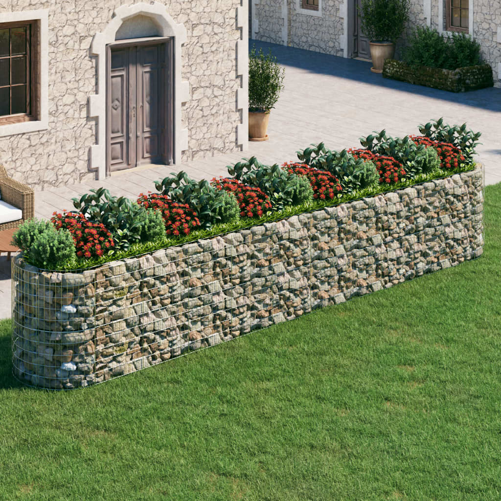 Gabionen-Hochbeet Verzinktes Eisen 600x100x100 cm - Pazzar.ch