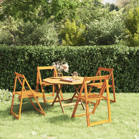 Klappbare Gartenstühle 4 Stk. Massivholz Akazie - Pazzar.ch