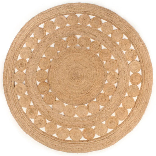 Teppich Geflochten Jute 180 cm Rund - Pazzar.ch