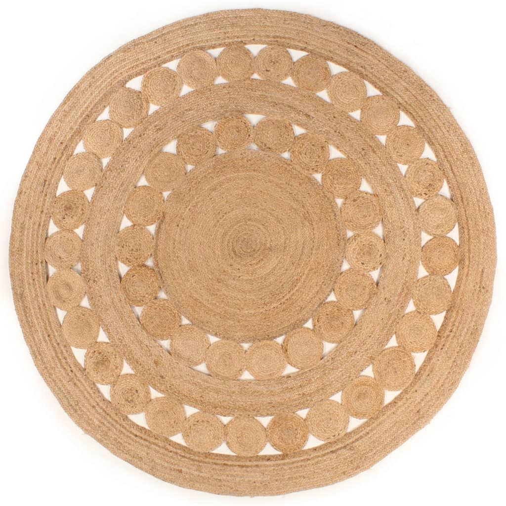 Teppich Geflochten Jute 210 cm Rund - Pazzar.ch