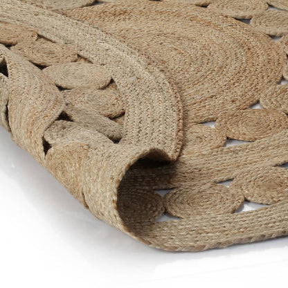 Teppich Geflochten Jute 210 cm Rund - Pazzar.ch