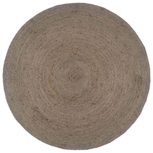 Teppich Handgefertigt Jute Rund 240 cm Grau - Pazzar.ch