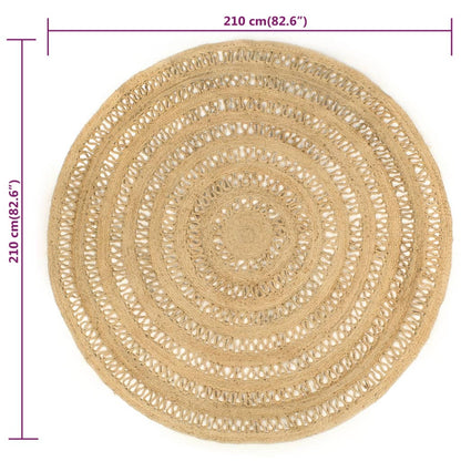 Teppich Handgefertigt Geflochten Jute 210 cm - Pazzar.ch