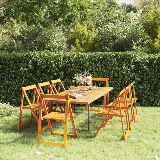 Klappbare Gartenstühle 8 Stk. Massivholz Akazie - Pazzar.ch
