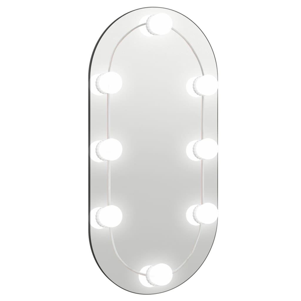 Spiegel mit LED-Leuchten 60x30 cm Glas Oval - Pazzar.ch