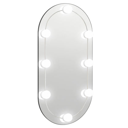 Spiegel mit LED-Leuchten 80x40 cm Glas Oval - Pazzar.ch