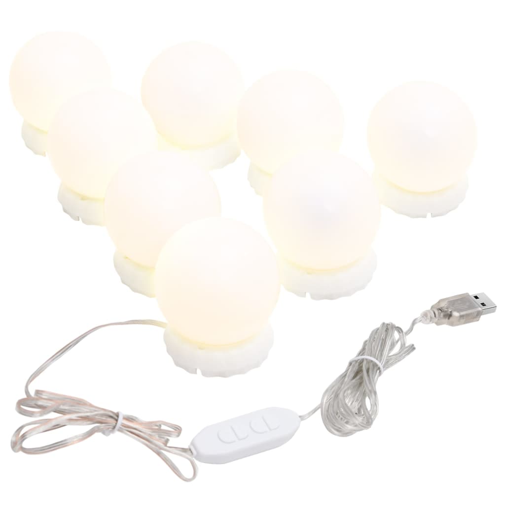 Spiegel mit LED-Leuchten 90x45 cm Glas Bogenförmig - Pazzar.ch