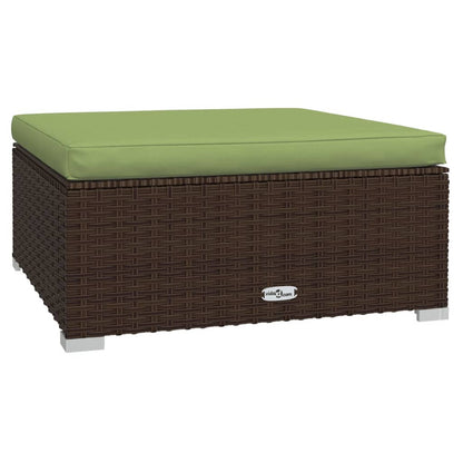 10-tlg. Garten-Lounge-Set mit Kissen Braun Poly Rattan - Pazzar.ch