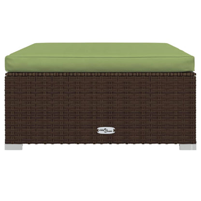 10-tlg. Garten-Lounge-Set mit Kissen Braun Poly Rattan - Pazzar.ch