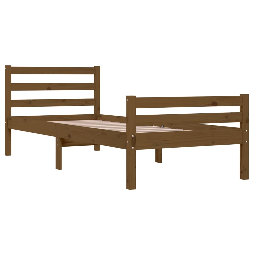Massivholzbett Honigbraun 75x190 cm - Pazzar.ch