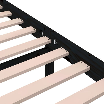 Massivholzbett Schwarz 100x200 cm - Pazzar.ch