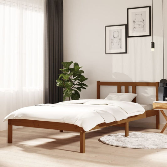 Massivholzbett Honigbraun 100x200 cm - Pazzar.ch