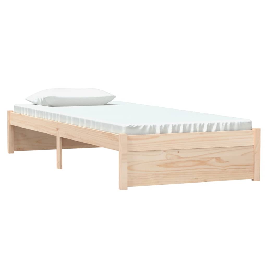 Massivholzbett ohne Matratze 75x190 cm