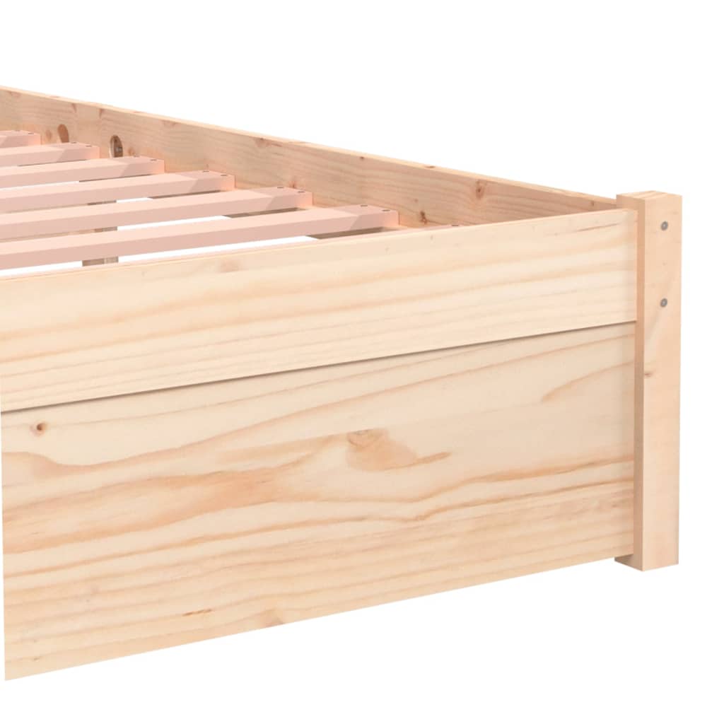 Massivholzbett ohne Matratze 75x190 cm