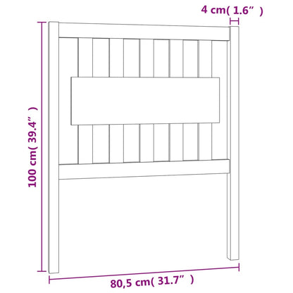 Bett-Kopfteil 80,5x4x100 cm Massivholz Kiefer - Pazzar.ch
