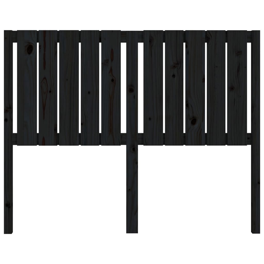 Kopfteil Schwarz 125,5x4x100 cm Massivholz Kiefer - Pazzar.ch