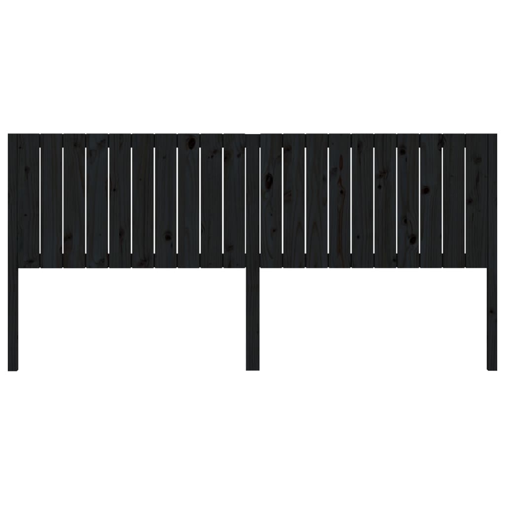 Kopfteil Schwarz 205,5x4x100 cm Massivholz Kiefer - Pazzar.ch