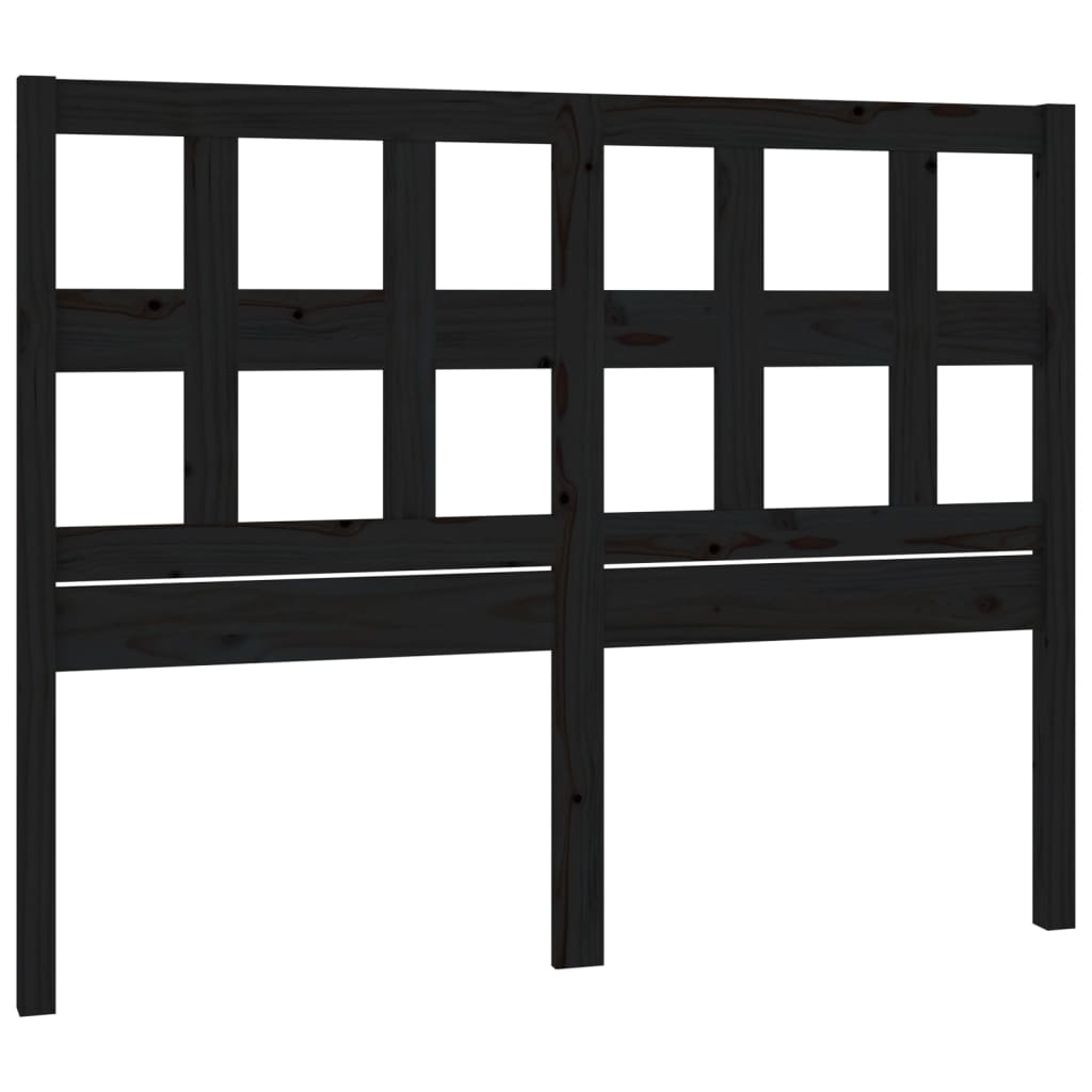 Kopfteil Schwarz 205,5x4x100 cm Massivholz Kiefer - Pazzar.ch