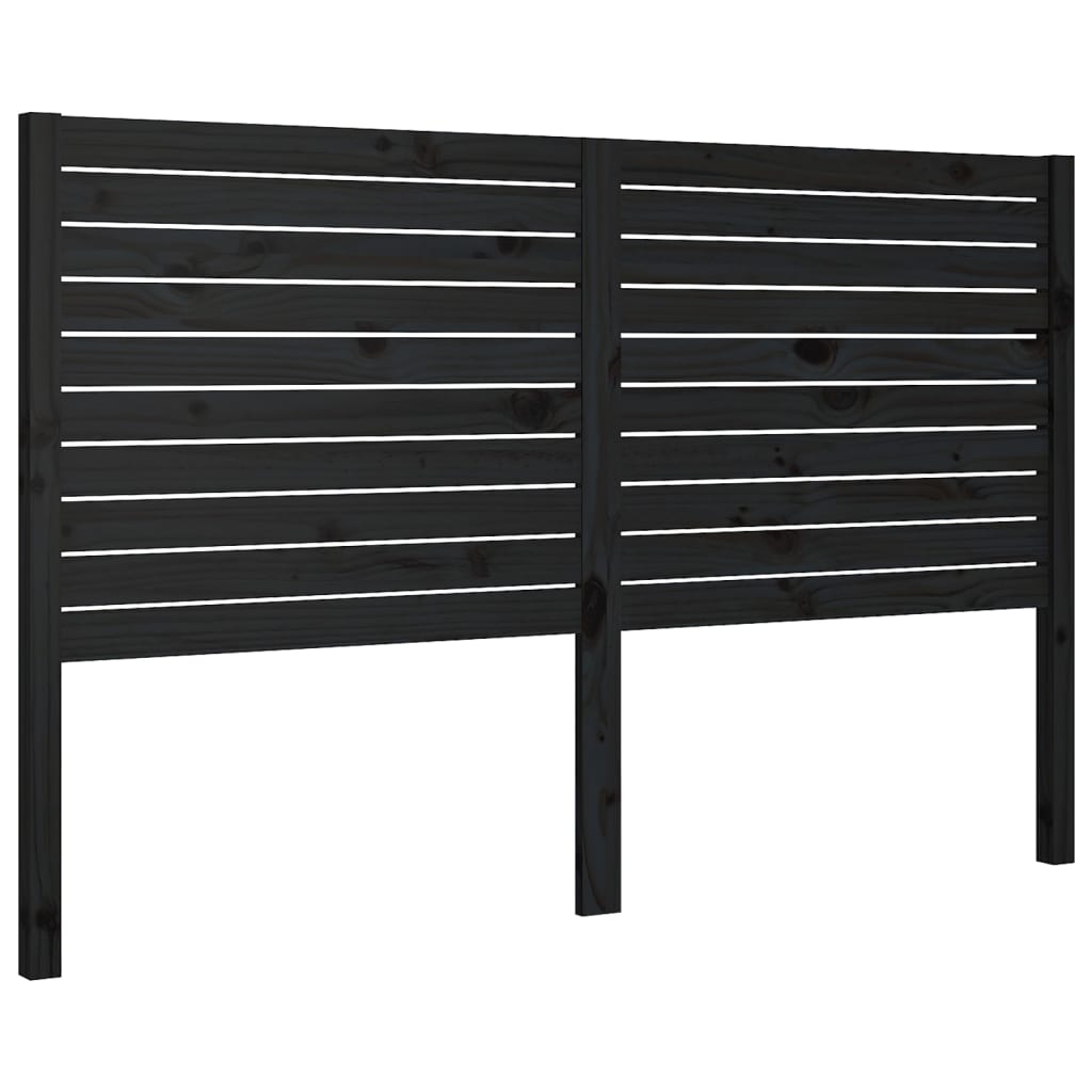 Kopfteil Schwarz 141x4x100 cm Massivholz Kiefer - Pazzar.ch