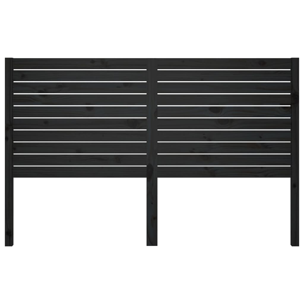 Kopfteil Schwarz 156x4x100 cm Massivholz Kiefer