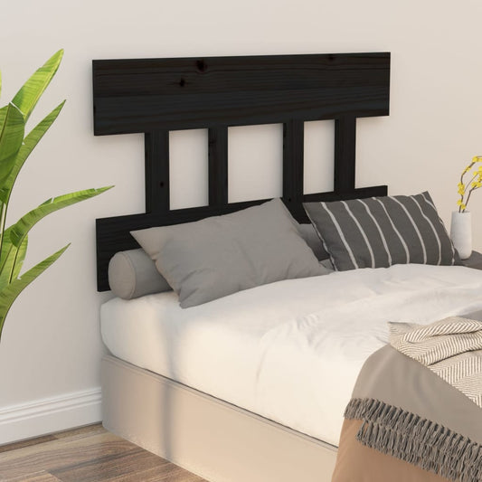 Bett-Kopfteil Schwarz 103,5x3x81 cm Massivholz Kiefer - Pazzar.ch