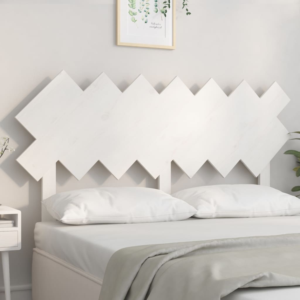 Bett-Kopfteil Weiß 141x3x80,5 cm Massivholz Kiefer - Pazzar.ch