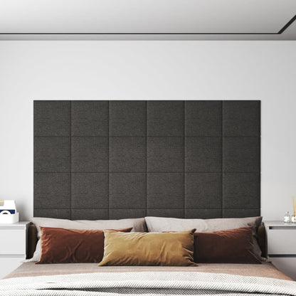 Wandpaneele 12 Stk. Dunkelgrau 30x30 cm Stoff 1,08 m² - Pazzar.ch