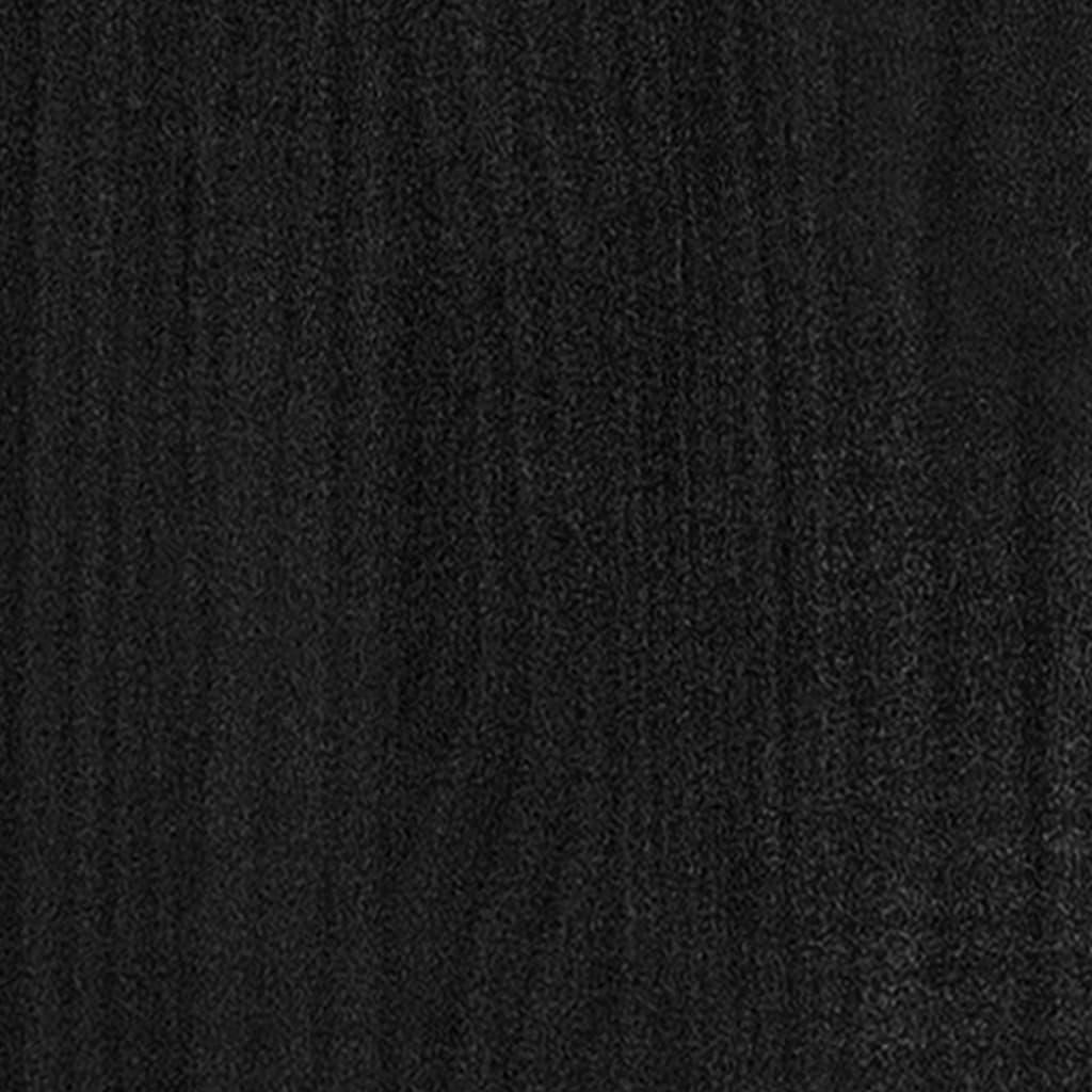 Massivholzbett Schwarz Kiefer 100x200 cm