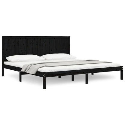 Massivholzbett Schwarz Kiefer 200x200 cm - Pazzar.ch