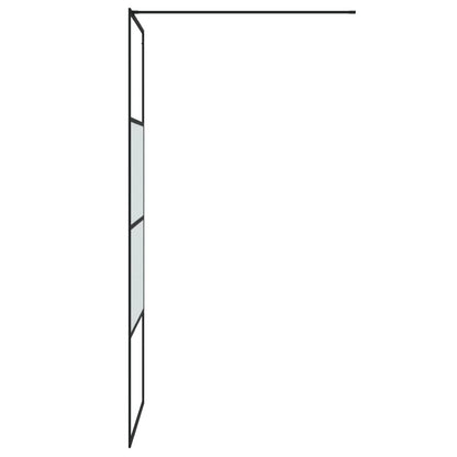 Duschwand für Walk-In Dusche Schwarz 80x195 cm ESG Halbmattiert - Pazzar.ch