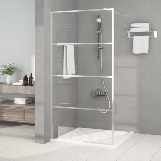 Duschwand für Begehbare Dusche Silbern 100x195 cm ESG-Klarglas - Pazzar.ch