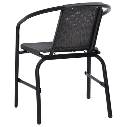 Gartenstühle 4 Stk. Rattan-Optik Kunststoff und Stahl 110 kg - Pazzar.ch