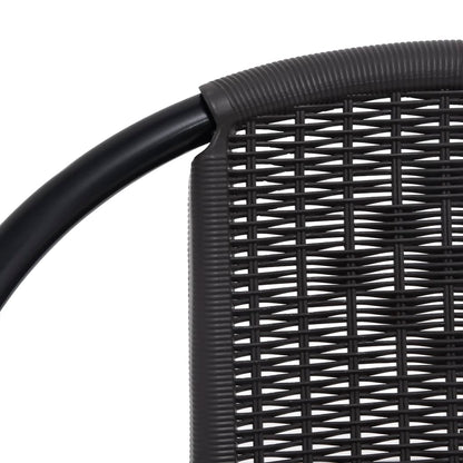 Gartenstühle 4 Stk. Rattan-Optik Kunststoff und Stahl 110 kg - Pazzar.ch
