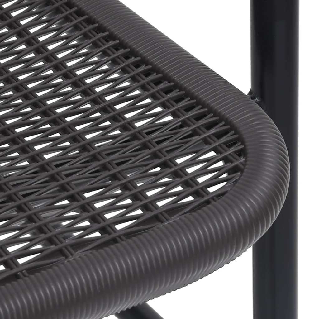 Gartenstühle 4 Stk. Rattan-Optik Kunststoff und Stahl 110 kg - Pazzar.ch