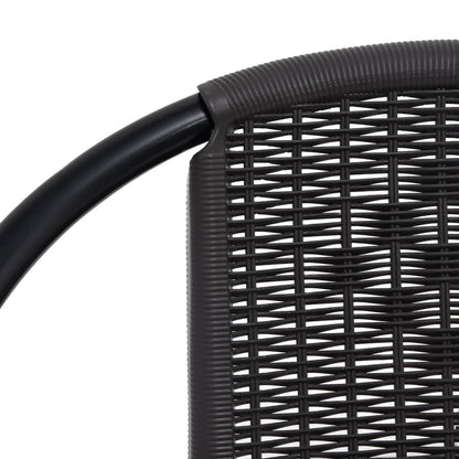 Gartenstühle 6 Stk. Rattan-Optik Kunststoff und Stahl 110 kg - Pazzar.ch