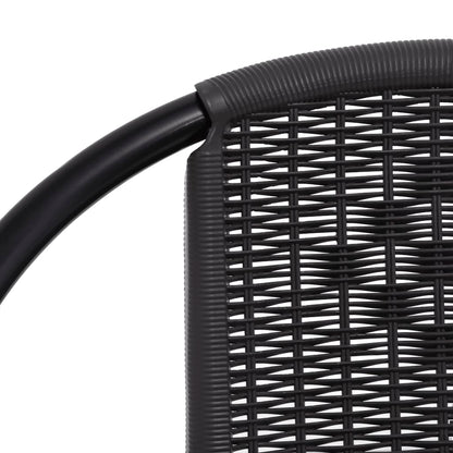 Gartenstühle 8 Stk. Rattan-Optik Kunststoff und Stahl 110 kg - Pazzar.ch