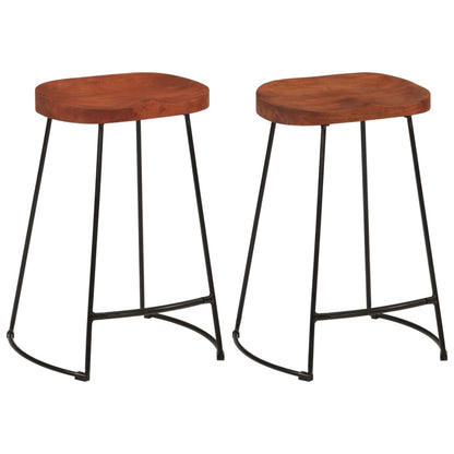 Gavin Barhocker 2 Stk. 45x40x63 cm Massivholz Mango - Pazzar.ch