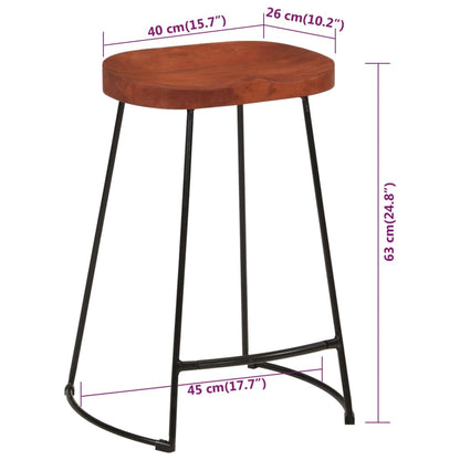 Gavin Barhocker 2 Stk. 45x40x63 cm Massivholz Mango - Pazzar.ch