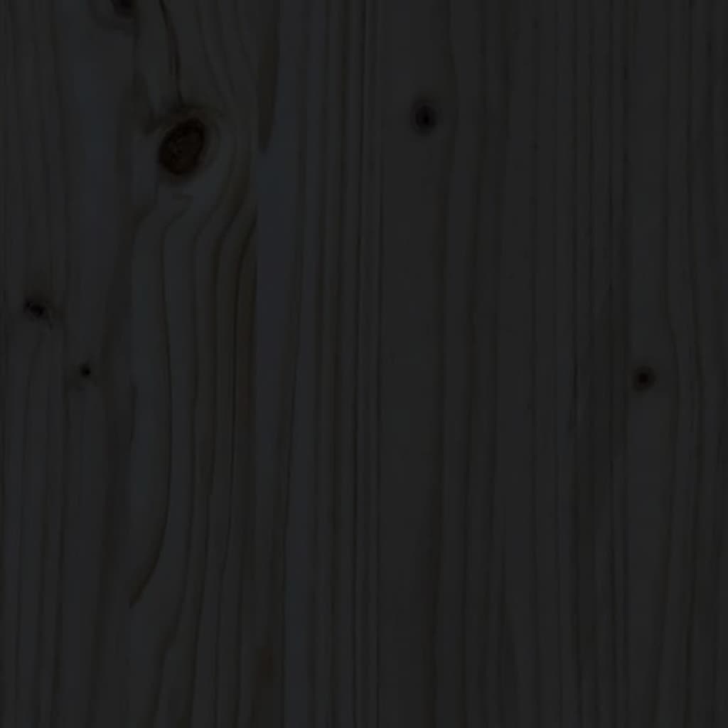 Massivholzbett Schwarz 200x200 cm - Pazzar.ch