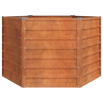 Hochbeet Rostig 129x129x77 cm Cortenstahl - Pazzar.ch